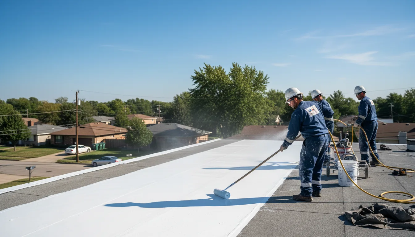 Commercial roof coating in Sheldon, VT near me